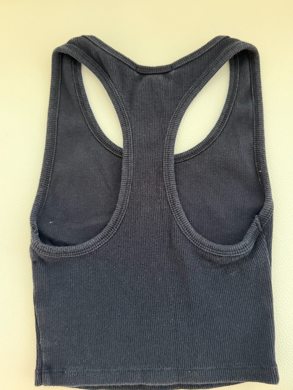 Forever 21 Navy Ribbed Racerback Crop Tank - Picture 3 of 3